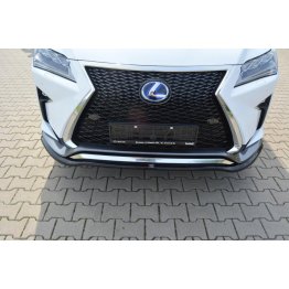 Накладка сплиттер на передний бампер на Lexus RX IV F-Sport